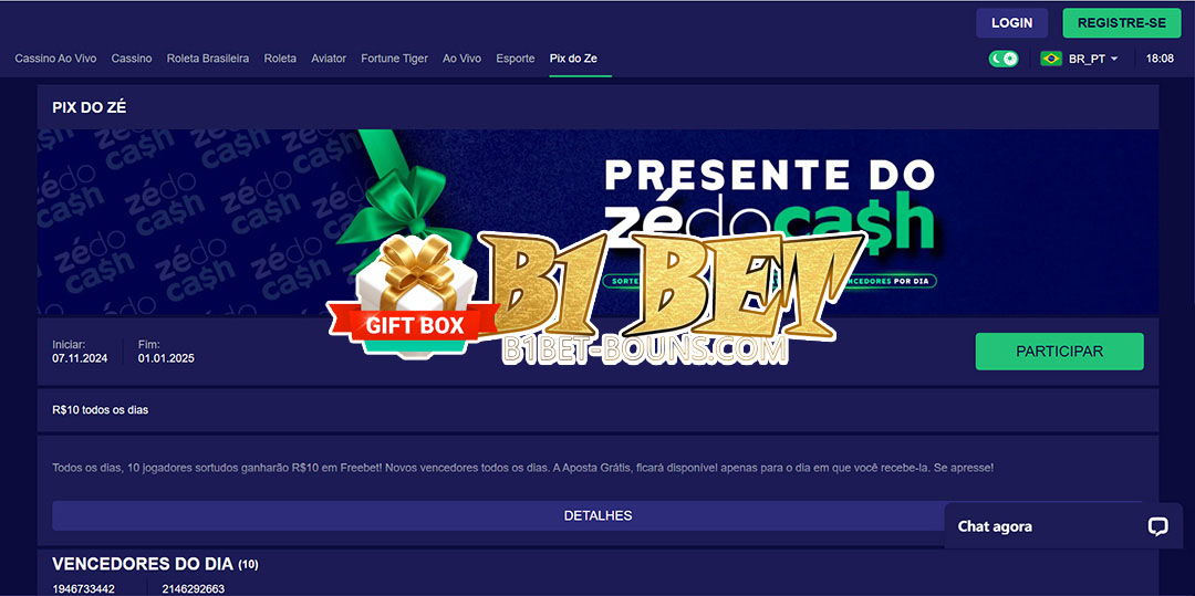 b1 bet Bônus